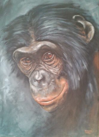 Schilderij Aap