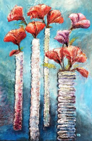 Schilderij Vazen met Bloemen